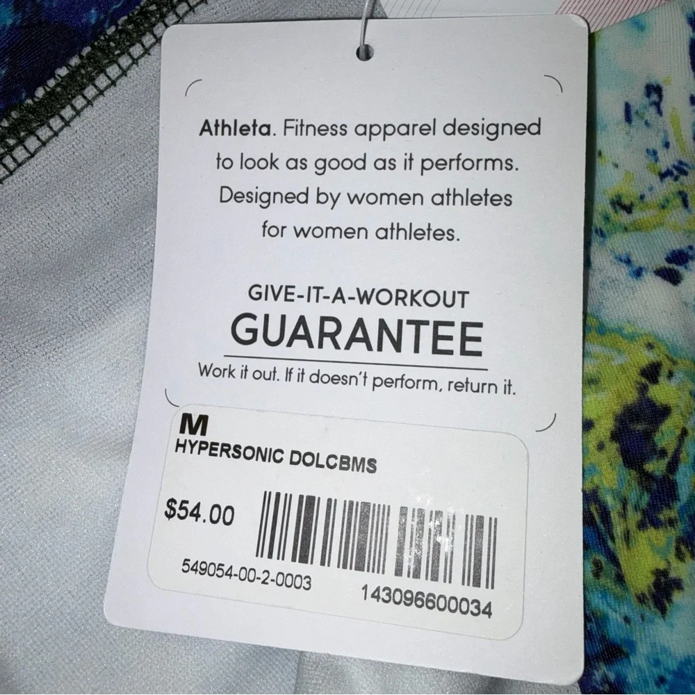 NEW Athleta Dolphin Hypersonic Caspian Blue Hip Hugger Swim Bottom size Medium